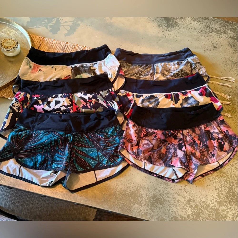 lululemon athletica Women's Patterned Athletic Shorts - Multicolor - Picture 1 of 1